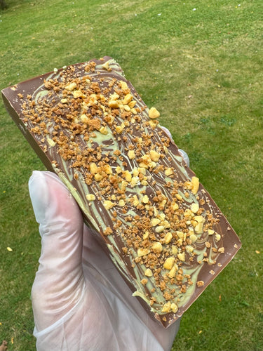 Pistachio Stuffed Chocolate Bar