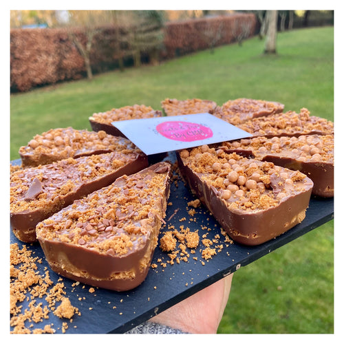 Milk Choc Biscoff Stuffed Slices